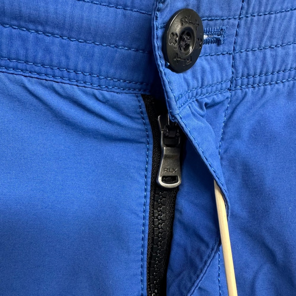 RLX Ralph Lauren Swim Broad Trunks Mens Medium Blue Cargo Unlined Pockets Beach - Picture 3 of 13